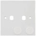 Selectric Square 1 Gang Twin Aperture Dimmer Plate with Matching Knobs