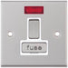 Selectric 7M-Pro Satin Chrome 13A DP Switched Fused Connection Unit with Neon and White Insert