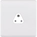 Selectric 5M-Plus Matt White 1 Gang 2A Round Pin Socket with White Insert