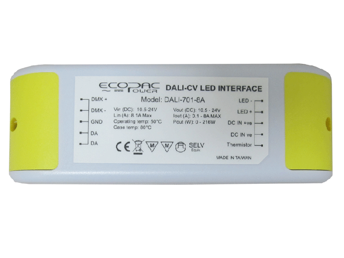 DALI-701-8A - Ecopac LED DALI & DMX Interface DALI-701-8A LED Driver Easy Control Gear - Easy Control Gear