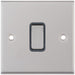 Selectric 7M-Pro Satin Chrome 1 Gang 10A 2 Way Switch with Grey Insert