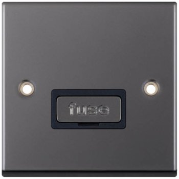 Selectric 7M-Pro Black Nickel 13A Fused Connection Unit with Black Insert