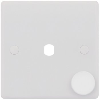 Selectric Smooth 1 Gang Single Aperture Dimmer Plate with Matching Knob