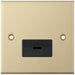 Selectric 5M Satin Brass 13A Fused Connection Unit with Black Insert