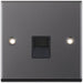 Selectric 7M-Pro Black Nickel 1 Gang Telephone Secondary Socket with Black Insert