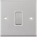 Selectric 7M-Pro Satin Chrome 1 Gang 10A Intermediate Switch with White Insert