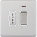 Selectric 5M-Plus Satin Chrome 13A DP Switched Fused Connection Unit with Neon and White Insert