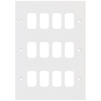 Selectric Square GRID360 12 Gang Faceplate