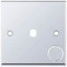 Selectric 7M-Pro Polished Chrome 1 Gang Single Aperture Dimmer Plate with Matching Knob