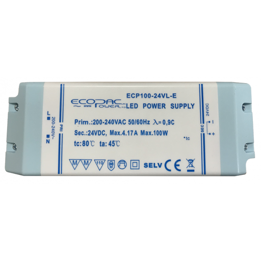 ECP100-ES - Ecopac ECP100E Series LED Driver 100W 12V – 24V LED Driver Easy Control Gear - Easy Control Gear