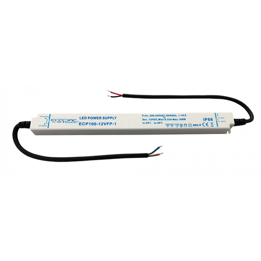 ECP100-12VFP-1 - Ecopac ECP100-12VFP-1 Slimline Constant Voltage LED Driver 100W 12V LED Driver Easy Control Gear - Easy Control Gear