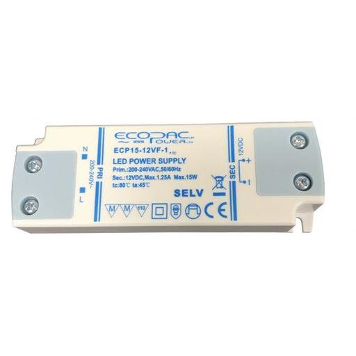 ECP15-24VF-1 - Ecopac Low Profile LED Driver ECP15-24VF-1 15W 24V LED Driver Easy Control Gear - Easy Control Gear