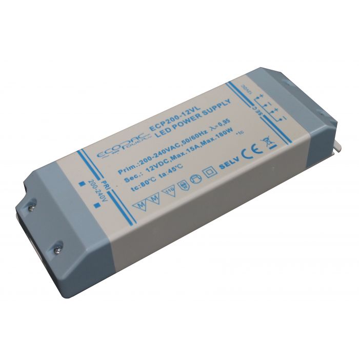 ECP200-12VL - ECOPAC LED DRIVER ECP200-12VL SERIES 180W 12V LED Driver Easy Control Gear - Easy Control Gear