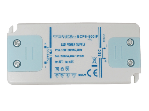 ECP6-S - Ecopac ECP6 Series LED Driver 6W 500mA – 700mA LED Driver Easy Control Gear - Easy Control Gear