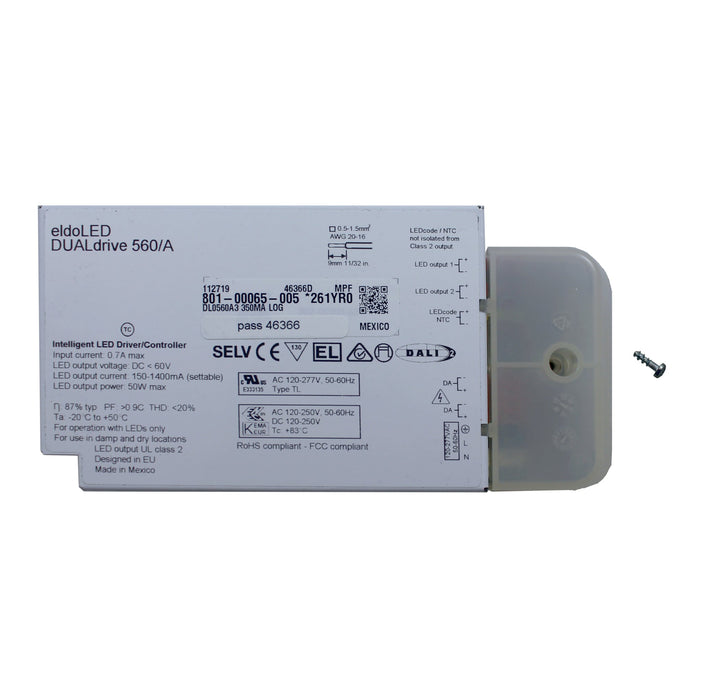 eldoLED DUALdrive 560/A3 - 50w DALI dimmable constant current LED driver