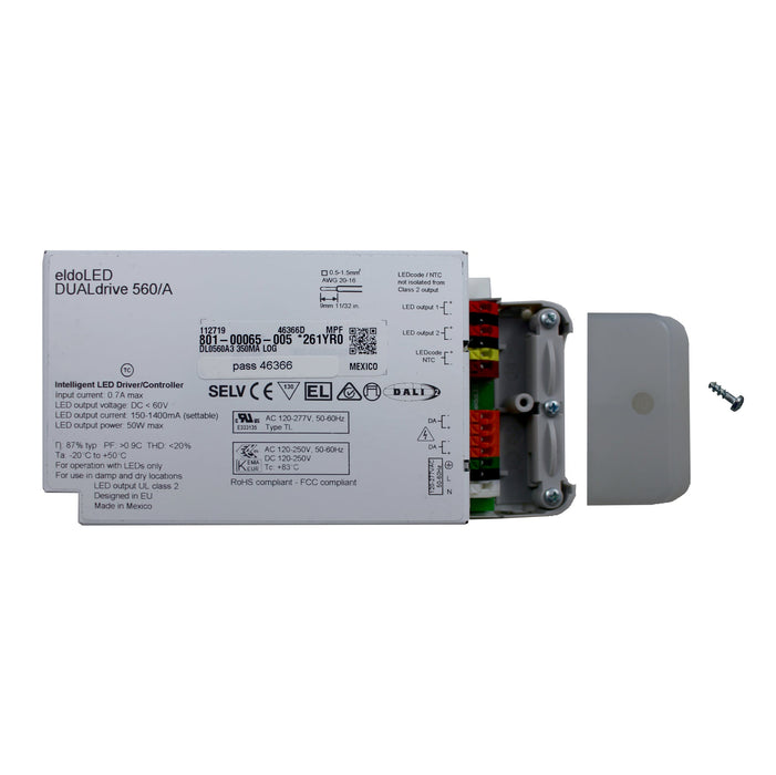 eldoLED DUALdrive 560/A3 - 50w DALI dimmable constant current LED driver