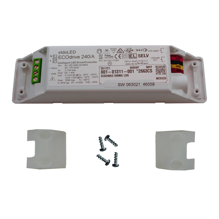 eldoLED ECOdrive 240/A3 - 20w DALI dimmable constant current LED driver with configuration