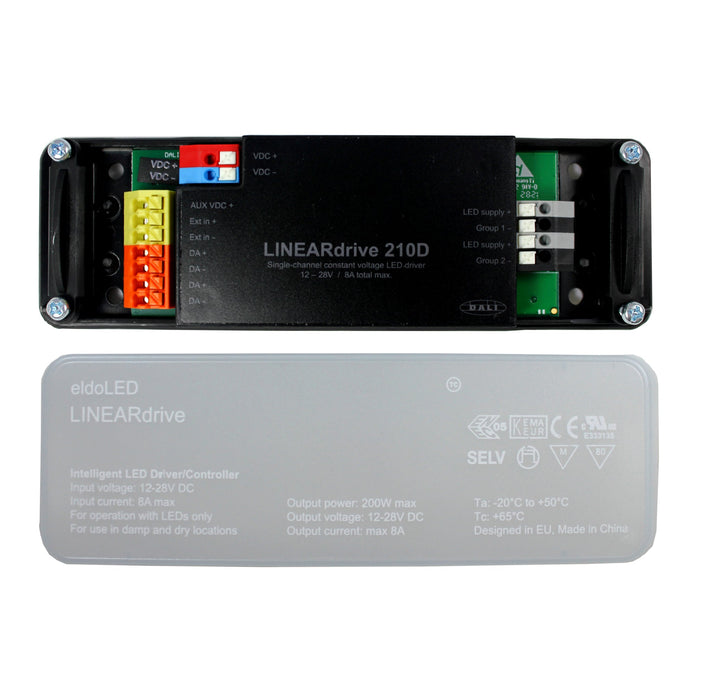 eldoLED LINEARdrive 210D – 8A (12/24v) DALI dimmable constant voltage LED driver