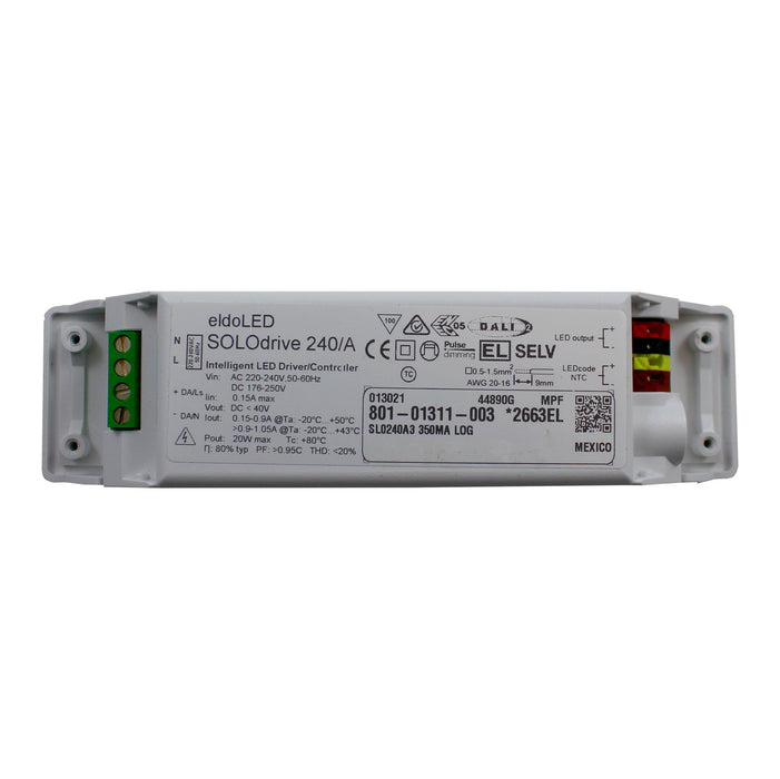 eldoLED SOLOdrive 240/A3 – 20w DALI dimmable constant current LED driver