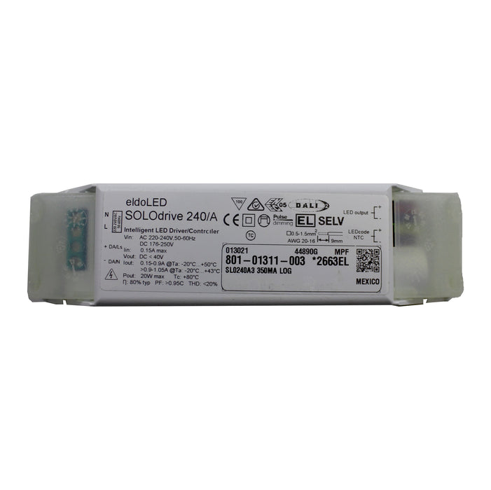 eldoLED SOLOdrive 240/A3 – 20w DALI dimmable constant current LED driver with configuration