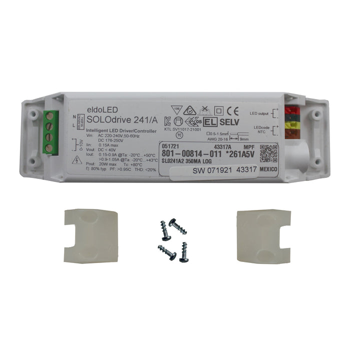 eldoLED SOLOdrive 241/A2 – 20w 0-10V dimmable constant current LED driver with configuration