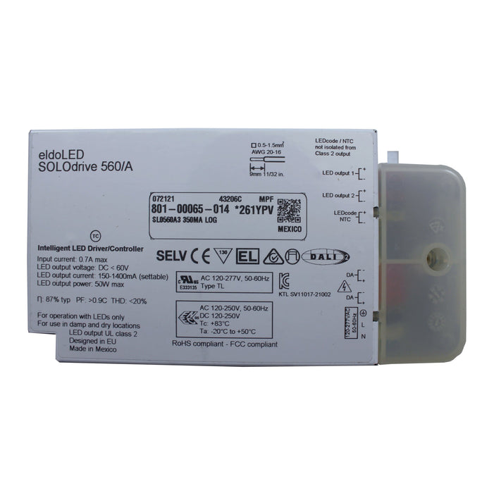 eldoLED SOLOdrive 560/A3 - 50w DALI dimmable constant current LED driver with configuration