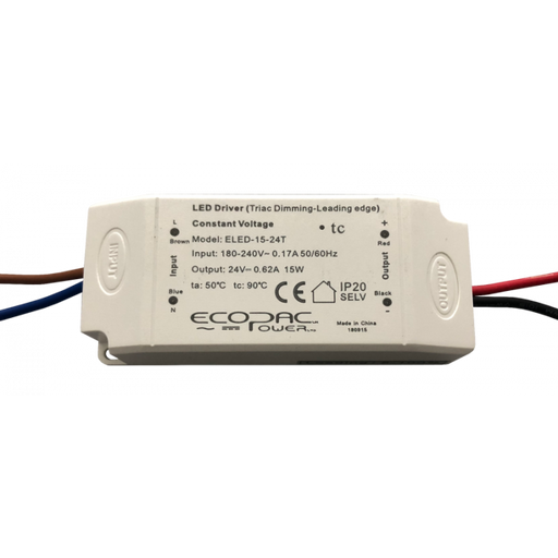 ELED-15-24T - Ecopac ELED-15-24T Triac Dimmable LED Driver 24V 15W LED Driver Easy Control Gear - Easy Control Gear