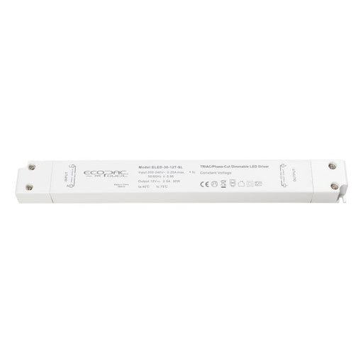 ELED-30P-24T-SL - Ecopac ELED-30P-24T-SL Slimline TRIAC Dimmable LED Driver 30W-24V LED Driver Easy Control Gear - Easy Control Gear