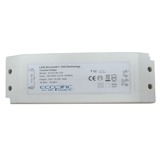 ELED-45-12V - Ecopac Dimmable LED Driver ELED-45-12V 45w 12V LED Driver Easy Control Gear - Easy Control Gear