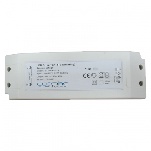 ELED-45-24V - Ecopac Dimmable LED Driver ELED-45-24V 45w 24V LED Driver Easy Control Gear - Easy Control Gear