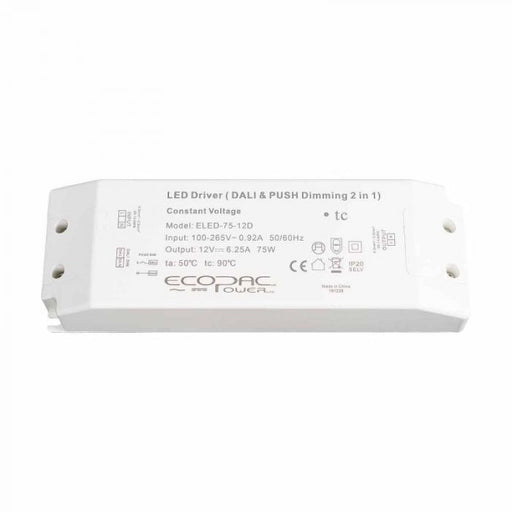 ELED-75-12D - Ecopac ELED-75-12D DALI Dimmable LED Driver 75W 12V LED Driver Easy Control Gear - Easy Control Gear