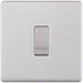 Selectric 5M-Plus Satin Chrome 1 Gang 10A Push to Make Switch with White Insert