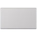 Selectric 5M-Plus Screwless Satin Chrome 2 Gang Blank Plate