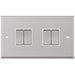 Selectric 7M-Pro Satin Chrome 4 Gang 10A 2 Way Switch with White Insert