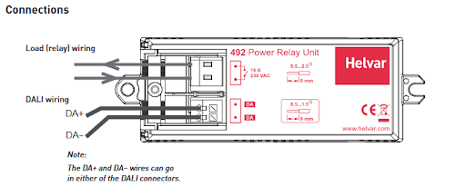 Helvar 492 16 A Power Relay Unit dali Helvar - Easy Control Gear