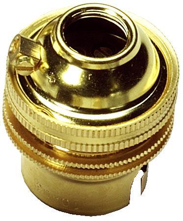 05137 Ecofix BC Lampholder ½" Unswitched Brass - Lampfix - sparks-warehouse