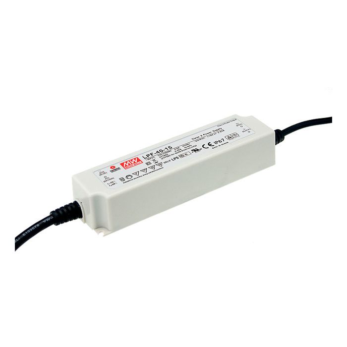 LPF-40-30 - Mean Well LED Driver LPF-40-30  40W 30V LED Driver Meanwell - Easy Control Gear