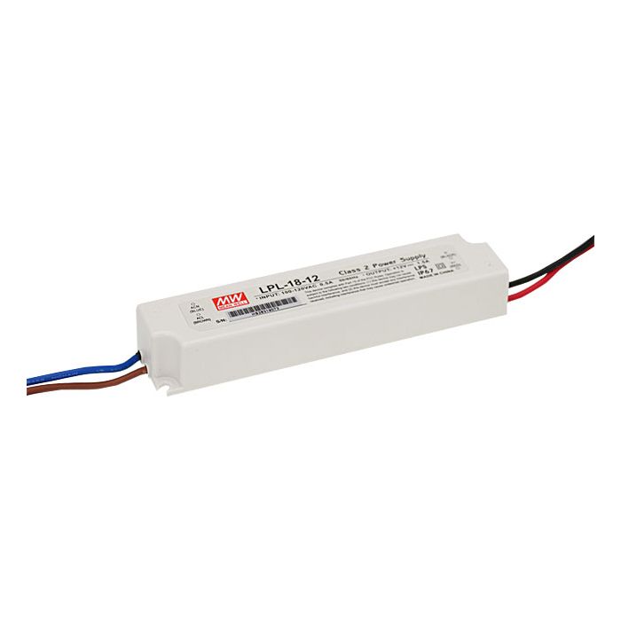 LPL-18-36 - Mean Well LED Driver LPL-18-36  18W 36V LED Driver Meanwell - Easy Control Gear