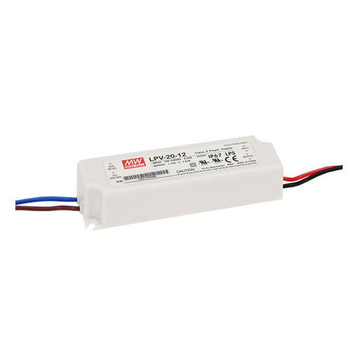 LPV-20-12 - Mean Well Power Supply LPV-20-12  20W 12V LED Driver Meanwell - Easy Control Gear