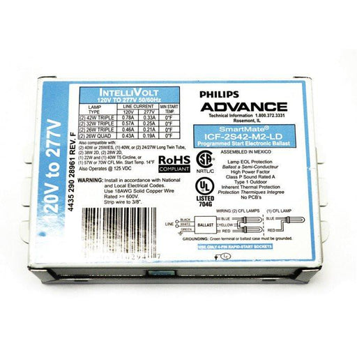 PHILIPS - ICF2S42M2LD-PH 120-277v Philips Advance Ballast 50/60Hz ECG-OLD SITE PHILIPS - Easy Control Gear