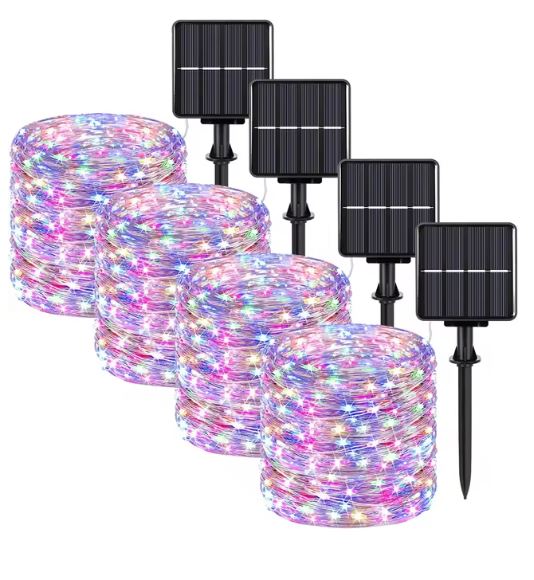 Caradok Solar String Lights Outdoor - 8 Lighting Modes - Extra Long Up to 30m with 300 LEDs - IP65 Waterproof Fairy Lights