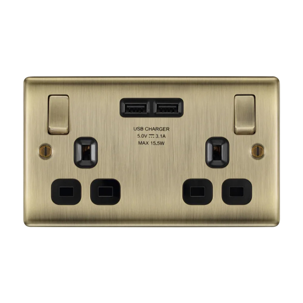 BG Nexus Metal Antique Brass | Switches & Sockets | Sparks Warehouse