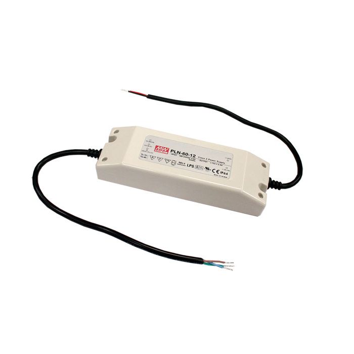 PLN-60-12 - Mean Well LED Driver PLN-60-12  60W 12V LED Driver Meanwell - Easy Control Gear