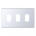 Selectric 5M-Plus GRID360 Polished Chrome 3 Gang Faceplate