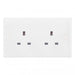 Selectric Smooth 2 Gang 13A Unswitched Socket