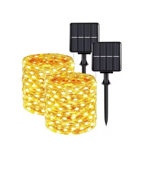 Caradok Solar String Lights Outdoor - 8 Lighting Modes - Extra Long Up to 30m with 300 LEDs - IP65 Waterproof Fairy Lights