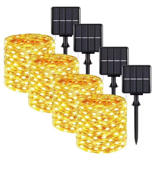 Caradok Solar String Lights Outdoor - 8 Lighting Modes - Extra Long Up to 30m with 300 LEDs - IP65 Waterproof Fairy Lights