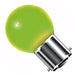 Golf Ball 15w Ba22d/BC 240v Green Light Bulb - 45mm Coloured Bulbs Easy Light Bulbs  - Easy Lighbulbs