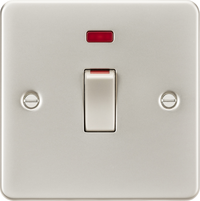 Knightsbridge FP81MNPL 45A 1G DP Switch with neon - pearl