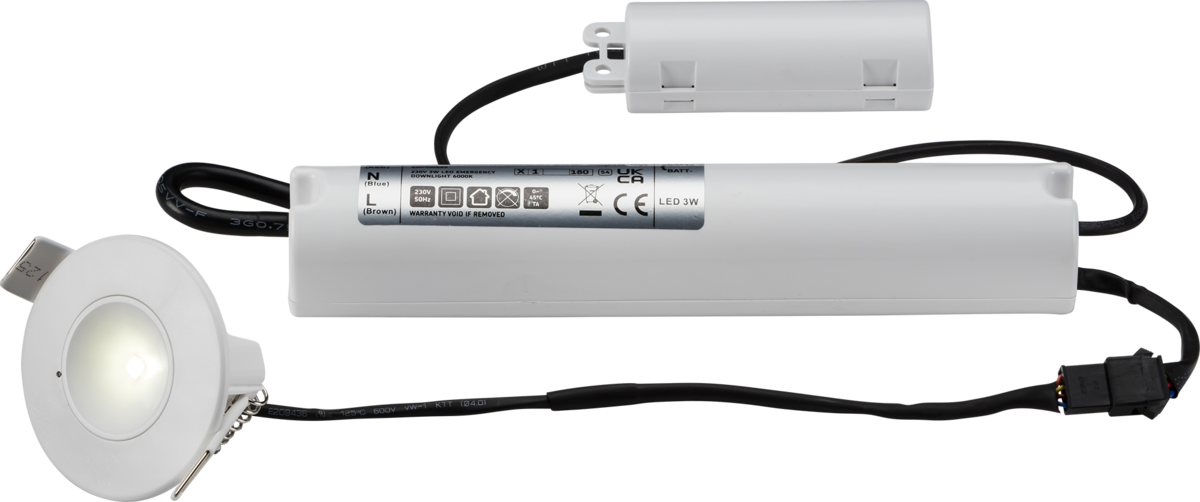 Knightsbridge EMPOWER4ST 230V IP20 3.5W LED Self-test Emergency Downlight 5500K (maintained/non-maintained use)